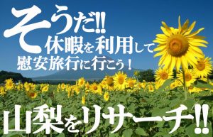 そうだ！休暇を利用して慰安旅行に行こう！③【雄大な景観が望める・山梨】