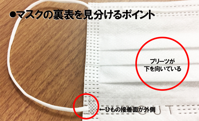 正しいマスクの使い方 どっちが表でどっちが裏かわかりますか